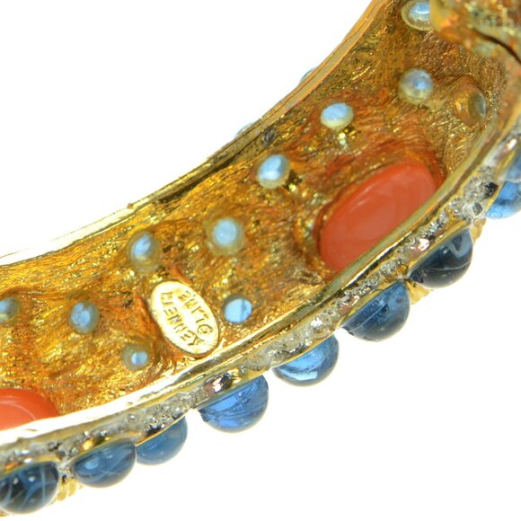 Vintage Kenneth Jay Lane KJL Cabochon Crystal Bracelet - Picture 3 of 6